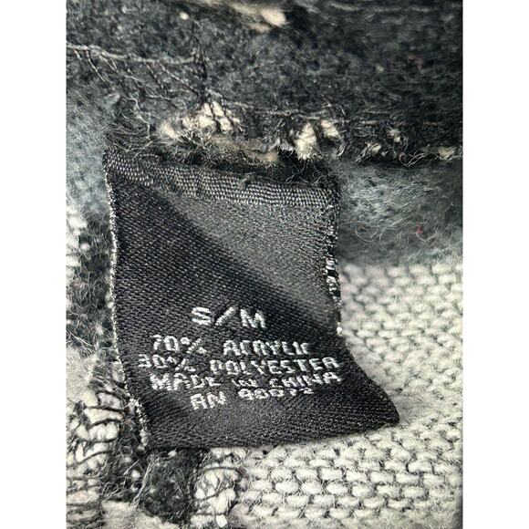 Cejon Open Front Vest Shawl‎ Womens Small Black Gray Knit Southwestern Cape - Picture 4 of 7